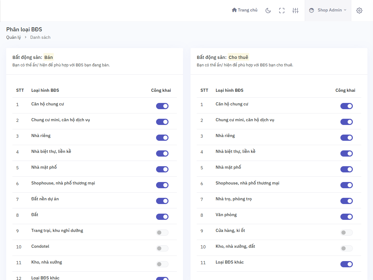 Thiết kế website rao vặt bất động sản